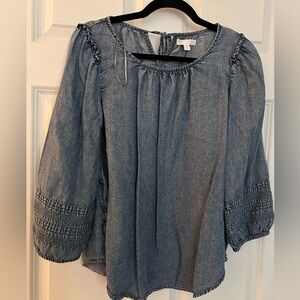 Lauren Conrad | Indigo Denim Blouse